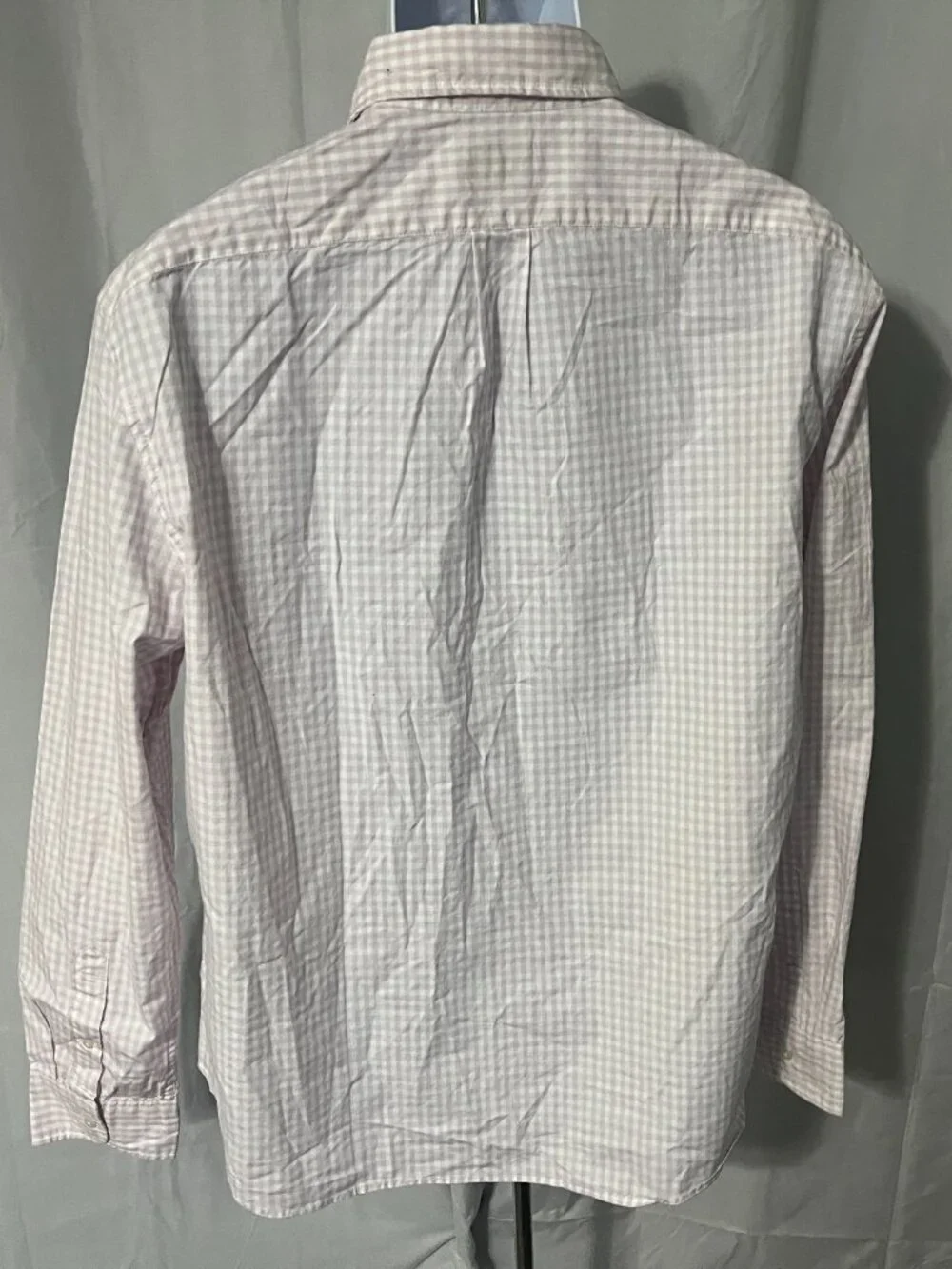 💜 NWT J.Crew Men's Secret Wash Slim Untucked Fit Lavender White L/S Shirt XL 🏷